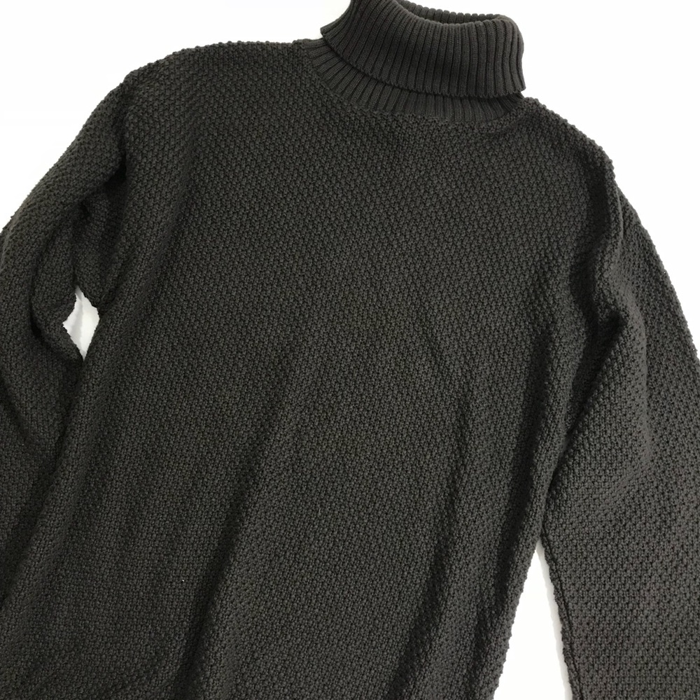 Brown Eileen Fisher Turtleneck Open Knit sweater